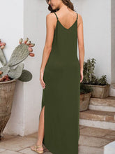 Load image into Gallery viewer, Slit Scoop Neck Sleeveless Dress