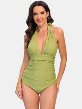 Load image into Gallery viewer, Halter Neck One-Piece Swimwear