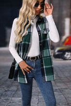 Load image into Gallery viewer, Plaid Button Up Vest Coat