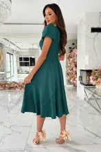 Load image into Gallery viewer, Surplice Puff Sleeve Midi Dress