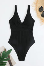 Load image into Gallery viewer, Plunge Wide Strap One-Piece Swimwear