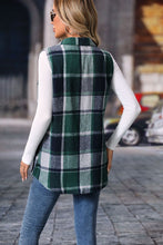 Load image into Gallery viewer, Plaid Button Up Vest Coat