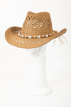 Load image into Gallery viewer, Fame Cowrie Shell Beaded String Straw Hat