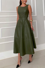 Load image into Gallery viewer, Round Neck Sleeveless Midi Dress