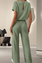 Load image into Gallery viewer, Round Neck Short Sleeve Jumpsuit