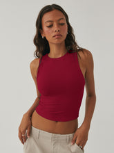 Load image into Gallery viewer, Round Neck Cropped Tank