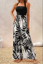 Load image into Gallery viewer, Printed Halter Wide Leg Jumpsuit