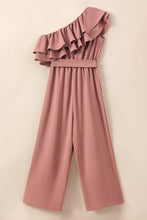 Load image into Gallery viewer, Ruffled Tied One-Shoulder Jumpsuit