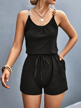 Load image into Gallery viewer, Scoop Neck Romper with Pockets