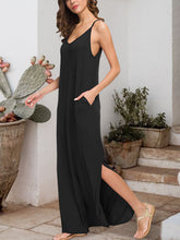 Load image into Gallery viewer, Slit Scoop Neck Sleeveless Dress