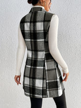 Load image into Gallery viewer, Honey Plaid Button Up Vest Coat