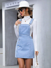 Load image into Gallery viewer, Wide Strap Denim Overall Dress