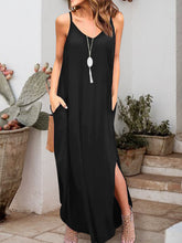 Load image into Gallery viewer, Slit Scoop Neck Sleeveless Dress