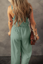 Load image into Gallery viewer, Drawstring Wide Strap Wide Leg Overalls