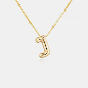 Gold-Plated Letter Pendant Necklace