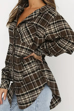 Load image into Gallery viewer, Plaid Collared Neck Long Sleeve Shirt