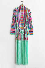 Load image into Gallery viewer, Fringe Tied Long Sleeve Cardigan