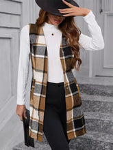 Load image into Gallery viewer, Plaid V-Neck Vest Coat