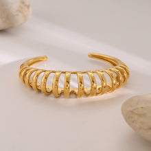 Load image into Gallery viewer, 18K Gold-Plated Stainless Steel Cutout Bracelet