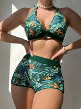 Load image into Gallery viewer, Printed Halter Neck Two-Piece Swim Set