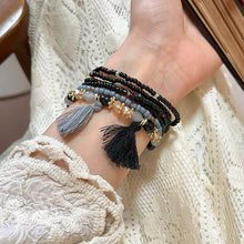 Load image into Gallery viewer, Tassel Rice Bead Bracelet