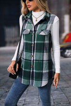 Load image into Gallery viewer, Plaid Button Up Vest Coat