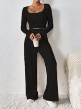 Load image into Gallery viewer, Honey Scoop Neck Long Sleeve Top and Pants Set