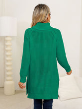 Load image into Gallery viewer, Slit Turtleneck Long Sleeve Sweater