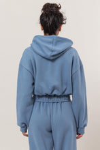 Load image into Gallery viewer, HYFVE Bubble Hem Cropped Hoodie