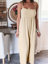 Load image into Gallery viewer, Full Size Smocked Spaghetti Strap Wide Leg Jumpsuit