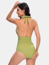 Load image into Gallery viewer, Halter Neck One-Piece Swimwear