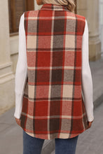 Load image into Gallery viewer, Plaid Button Up Vest Coat