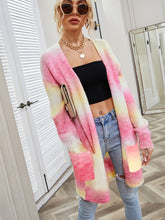 Load image into Gallery viewer, Angel Wings Full Size Pocketed Open Front Gradient Cardigan