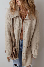 Load image into Gallery viewer, Pocketed Button Up Long Sleeve Cardigan