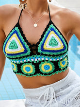 Load image into Gallery viewer, Geometric Halter Neck Swim Top