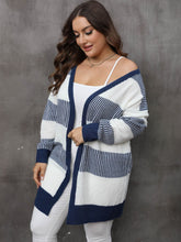 Load image into Gallery viewer, Plus Size Open Front Long Sleeve Cardigan