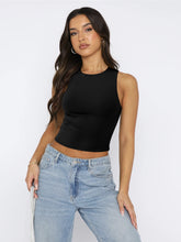 Load image into Gallery viewer, Round Neck Cropped Tank