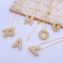 Load image into Gallery viewer, Gold-Plated Inlaid Zircon Letter Necklace