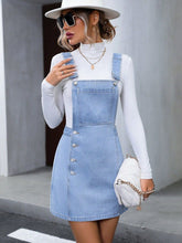 Load image into Gallery viewer, Wide Strap Denim Overall Dress