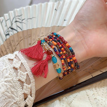 Load image into Gallery viewer, Tassel Rice Bead Bracelet