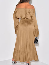 Load image into Gallery viewer, Smocked Flounce Sleeve Maxi Dress