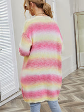 Load image into Gallery viewer, Angel Wings Full Size Pocketed Open Front Gradient Cardigan