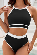 Load image into Gallery viewer, Crisscross Contrast Trim Bikini Set