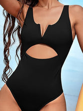 Load image into Gallery viewer, Cutout Notched Wide Strap One-Piece Swimwear