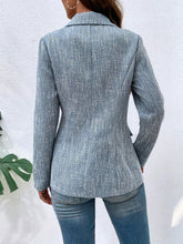 Load image into Gallery viewer, Lapel Collar Long Sleeve Blazer with Pockets