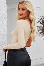 Load image into Gallery viewer, Cutout One Shoulder Long Sleeve Bodysuit