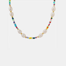 Load image into Gallery viewer, Freshwater Pearl Titanium Steel Bead Necklace