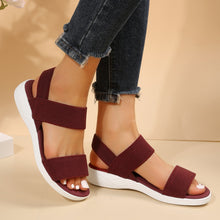 Load image into Gallery viewer, Rubber Open Toe Low Heel Sandals