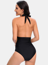 Load image into Gallery viewer, Halter Neck One-Piece Swimwear