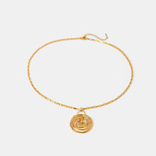 Load image into Gallery viewer, 18K Gold-Plated Stainless Steel Spiral Pendant Necklace